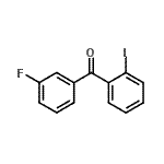 结构式 CAS# 890098-23-4, (3-氟苯基)(2-碘苯基)甲酮