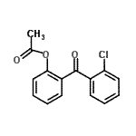structure of CAS# 890099-07-7, 2-(2-Chlorobenzoyl)phenyl acetate;2-Acetoxy-2'-chlorobenzophenone