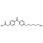 结构式 CAS# 890099-81-7, 4-(4-庚基苯甲酰基)苯基乙酸酯