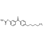 结构式 CAS# 890099-96-4, 3-(4-己基苯并酰基)苯基乙酸酯