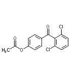 structure of CAS# 890100-11-5, 4-(2,6-Dichlorobenzoyl)phenyl acetate;4-Acetoxy-2',6'-dichlorobenzophenone