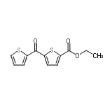结构式 CAS# 890100-51-3, 乙基5-(2-噻吩基羰基)-2-噻吩羧酸酯