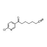 结构式 CAS# 890100-90-0, 7-(6-氯-3-吡啶基)-7-氧代庚烷腈