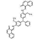 CAS 登录号：89073-04-1， (1Z,1'Z)-1,1'-{(苯基亚甲基)二[(2-甲氧基-4,1-亚苯基)(1Z)-2-肼基-1-亚基]}二(2(1H)-萘酮)