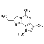 CAS 登录号：89239-35-0， 8-乙基-1,3,5-三甲基-7,8-二氢-1H-咪唑并[1,2-c]吡唑并[3,4-e]嘧啶
