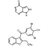CAS 登录号：89247-62-1， (3,5-二溴-4-羟基苯基)(2-乙基-1-苯并呋喃-3-基)甲酮-1,2-二氢-4H-吡唑并[3,4-d]嘧啶-4-酮(1:1)