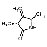 CAS 登录号：89267-86-7， (3R,5S)-3,5-二甲基-4-亚甲基-2-吡咯烷酮