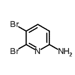 结构式 CAS# 89284-11-7, 5,6-二溴-2-吡啶胺