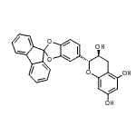 CAS 登录号：89329-10-2， (2R,3S)-2-(螺[1,3-苯并二氧戊环-2,9'-芴]-5-基)-3,5,7-色满三醇