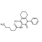 CAS 登录号：893601-94-0， N-(4-羟基-2-氧代-1-苯基-1,2,5,6,7,8-六氢-3-喹啉基)己酰胺