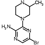 CAS 登录号：893612-12-9， 5-溴-3-(3-甲基-1-哌嗪基)-2-吡嗪胺