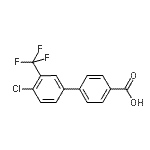 CAS 登录号：893637-96-2， 4'-氯-3'-(三氟甲基)-4-联苯基羧酸
