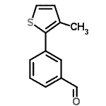 CAS 登录号：893735-33-6， 3-(3-甲基-2-噻吩基)苯甲醛
