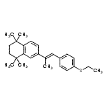 CAS 登录号：89471-17-0， 6-{(1E)-1-[4-(乙硫基)苯基]-1-丙烯-2-基}-1,1,4,4-四甲基-1,2,3,4-四氢萘