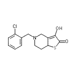 CAS 登录号：89481-78-7， 5-(2-氯苄基)-3-羟基-5,6,7,7a-四氢噻吩并[3,2-c]吡啶-2(4H)-酮
