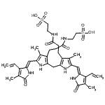 CAS 登录号：89771-93-7， 2-[3-[4-甲基-2-[[4-甲基-5-[(Z)-(4-甲基-5-氧代-3-乙烯基-吡咯-2-亚基)甲基]-3-[3-氧代-3-(2-磺基乙基氨基)丙基]-1H-吡咯-2-基]甲基]-5-[(Z)-(4-甲基-5-氧代-3-乙烯基-吡咯-2-亚基)甲基]-1H-吡咯-3-基]丙酰氨基]乙烷磺酸
