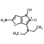 CAS 登录号：897938-80-6， 5-氨基-3-(二乙基氨基)-1H-呋喃并[3,2-c]吡唑-1-醇2-氧化物