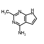 CAS 登录号：89852-87-9， 2-甲基-7H-吡咯并[3,2-e]嘧啶-4-胺