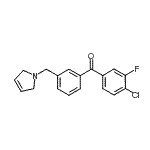 structure of CAS# 898749-13-8, (4-Chloro-3-fluorophenyl)[3-(2,5-dihydro-1H-pyrrol-1-ylmethyl)phenyl]methanone;4-chloro-3-fluoro-3'-(3-pyrrolinomethyl) benzophenone