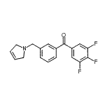 structure of CAS# 898749-64-9, [3-(2,5-Dihydro-1H-pyrrol-1-ylmethyl)phenyl](3,4,5-trifluorophenyl)methanone;3'-(3-pyrrolinomethyl)-3,4,5-trifluorobenzophenone