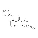 结构式 CAS# 898750-11-3, 4-[2-(4-吗啉基甲基)苯甲酰基]苯甲腈