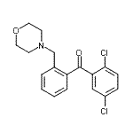 structure of CAS# 898751-05-8, (2,5-Dichlorophenyl)[2-(4-morpholinylmethyl)phenyl]methanone;2,5-Dichloro-2'-morpholinomethyl benzophenone
