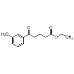 结构式 CAS# 898751-46-7, 乙基5-(3-甲基苯基)-5-氧代戊酸酯