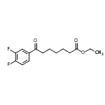 结构式 CAS# 898752-28-8, 乙基7-(3,4-二氟苯基)-7-氧代庚酸酯