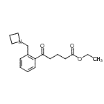 结构式 CAS# 898755-56-1, 乙基5-[2-(1-氮杂环丁基甲基)苯基]-5-氧代戊酸酯