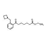 结构式 CAS# 898755-61-8, 乙基7-[2-(1-氮杂环丁基甲基)苯基]-7-氧代庚酸酯