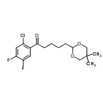 CAS 登录号：898757-35-2， 1-(2-氯-4,5-二氟苯基)-5-(5,5-二甲基-1,3-二恶烷-2-基)-1-戊酮