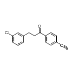 结构式 CAS# 898762-35-1, 4-[3-(3-氯苯基)丙酰]苯甲腈