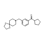 结构式 CAS# 898762-52-2, 环戊基[3-(1,4-二氧杂-8-氮杂螺[4.5]癸-8-基甲基)苯基]甲酮