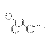 structure of CAS# 898762-87-3, [2-(2,5-Dihydro-1H-pyrrol-1-ylmethyl)phenyl](3-methoxyphenyl)methanone;3'-methoxy-2-(3-pyrrolinomethyl) benzophenone