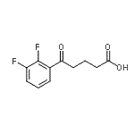 structure of CAS# 898766-13-7, 5-(2,3-Difluorophenyl)-5-oxopentanoic acid;5-(2,3-difluorophenyl)-5-oxovaleric acid