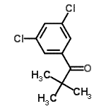 structure of CAS# 898766-63-7, 1-(3,5-dichlorophenyl)-2,2-dimethyl-propan-1-one;3',5'-Dichloro-2,2-dimethylpropiophenone