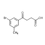 结构式 CAS# 898767-43-6, 4-(3-溴-5-甲基苯基)-4-氧代丁酸