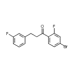 structure of CAS# 898767-47-0, 1-(4-Bromo-2-fluorophenyl)-3-(3-fluorophenyl)-1-propanone;4'-bromo-2'-fluoro-3-(3-fluorophenyl)propiophenone