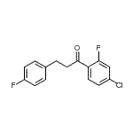 structure of CAS# 898768-66-6, 1-(4-Chloro-2-fluorophenyl)-3-(4-fluorophenyl)-1-propanone;4'-chloro-2'-fluoro-3-(4-fluorophenyl)propiophenone