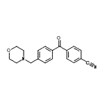 structure of CAS# 898769-78-3, 4-[4-(4-Morpholinylmethyl)benzoyl]benzonitrile;4-cyano-4'-morpholinomethyl benzophenone
