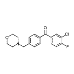 structure of CAS# 898770-26-8, (3-Chloro-4-fluorophenyl)[4-(4-morpholinylmethyl)phenyl]methanone;3-chloro-4-fluoro-4'-morpholinomethyl benzophenone