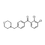 structure of CAS# 898770-55-3, (2,3-Dichlorophenyl)[4-(4-morpholinylmethyl)phenyl]methanone;2,3-dichloro-4'-morpholinomethyl benzophenone