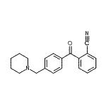 structure of CAS# 898771-05-6, 2-[4-(1-Piperidinylmethyl)benzoyl]benzonitrile;2-Cyano-4'-piperidinomethyl benzophenone