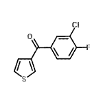 structure of CAS# 898771-21-6, (3-Chloro-4-fluorophenyl)(3-thienyl)methanone;3-(3-Chloro-4-fluorobenzoyl)thiophene;MFCD07699034