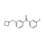 structure of CAS# 898771-65-8, [3-(1-Azetidinylmethyl)phenyl](3-fluorophenyl)methanone;3-azetidinomethyl-3'-fluorobenzophenone
