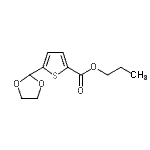 structure of CAS# 898772-11-7, Propyl 5-(1,3-dioxolan-2-yl)-2-thiophenecarboxylate;Propyl 5-(1,3-Dioxolan-2-yl)-2-thiophenecarboxylate