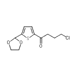 结构式 CAS# 898772-44-6, 4-氯-1-[5-(1,3-二氧戊环-2-基)-2-噻吩基]-1-丁酮