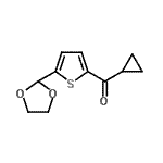 结构式 CAS# 898772-50-4, 环丙基[5-(1,3-二氧戊环-2-基)-2-噻吩基]甲酮