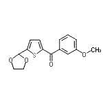 结构式 CAS# 898773-11-0, [5-(1,3-二氧戊环-2-基)-2-噻吩基](3-甲氧基苯基)甲酮