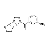 结构式 CAS# 898773-20-1, [5-(1,3-二氧戊环-2-基)-2-噻吩基](3-甲基苯基)甲酮